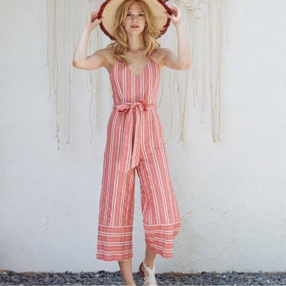 Anthropologie Striped Jumpsuit